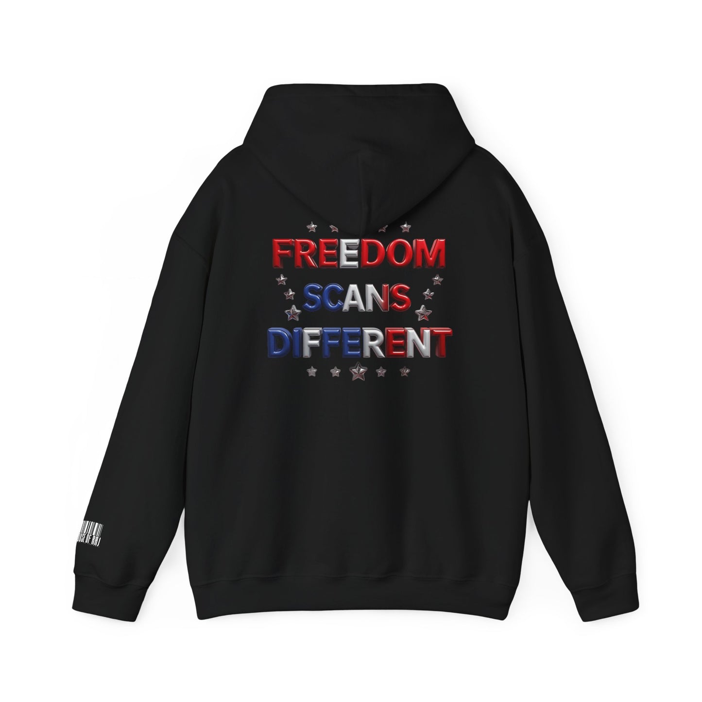 Freedom Scans Different Hooded Sweatshirt, Unisex Pullover, Patriot Hoodie, Graphic Sweatshirt, Election Day Apparel, Gift for Veterans