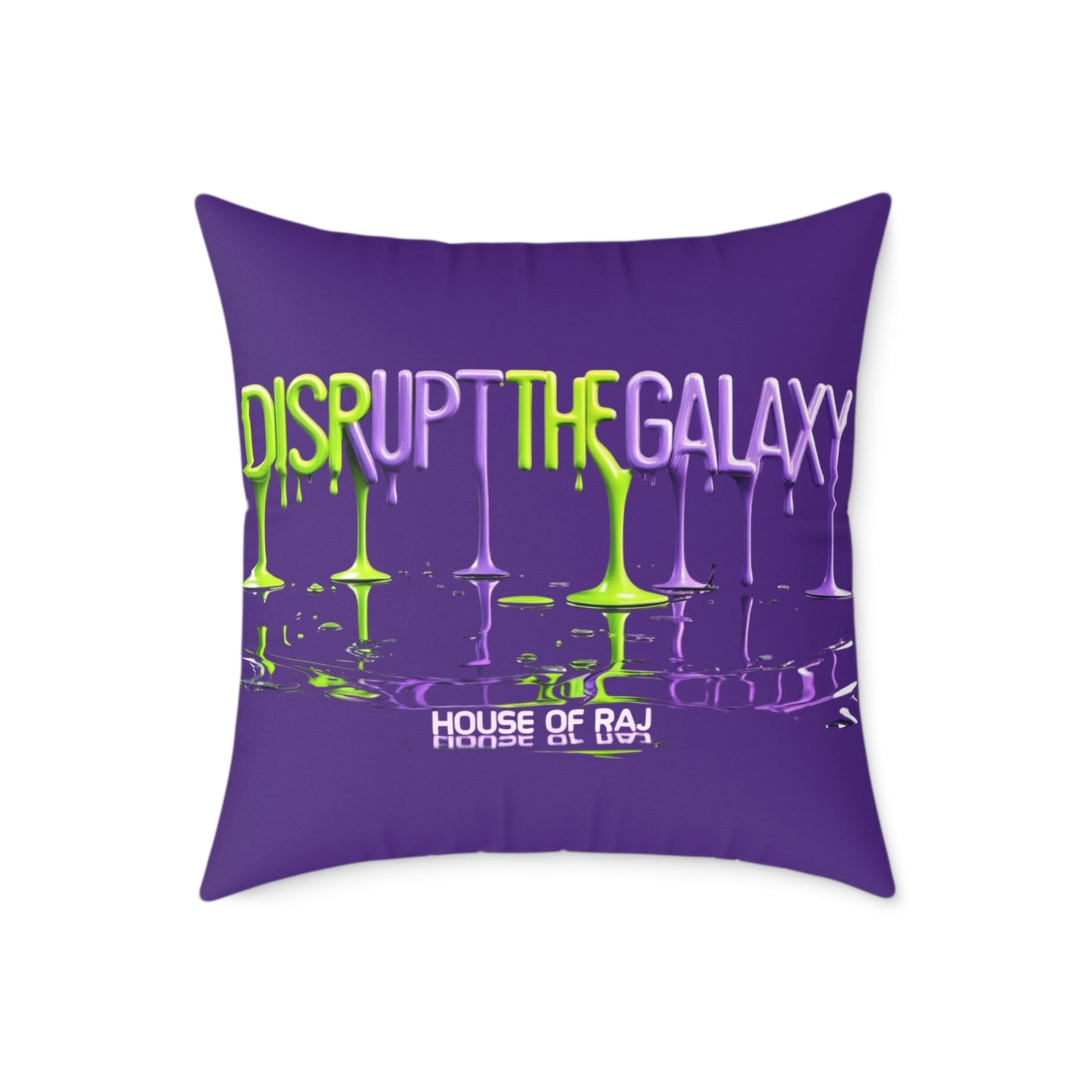 House of Raj “Disrupt the Galaxy: Cosmic Vibe” Pillow 🌠, Fun Living Room Cushion, Disrupt the Galaxy Home Accent, Unique Gift for Space Lovers