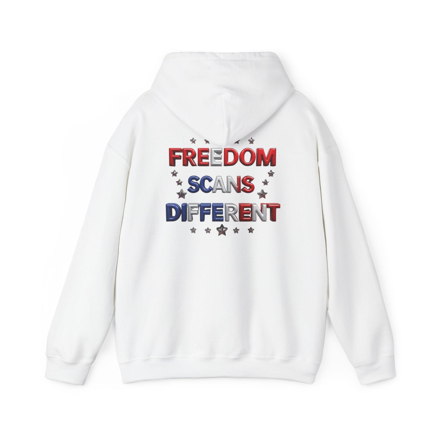 Freedom Scans Different Hooded Sweatshirt, Unisex Pullover, Patriot Hoodie, Graphic Sweatshirt, Election Day Apparel, Gift for Veterans