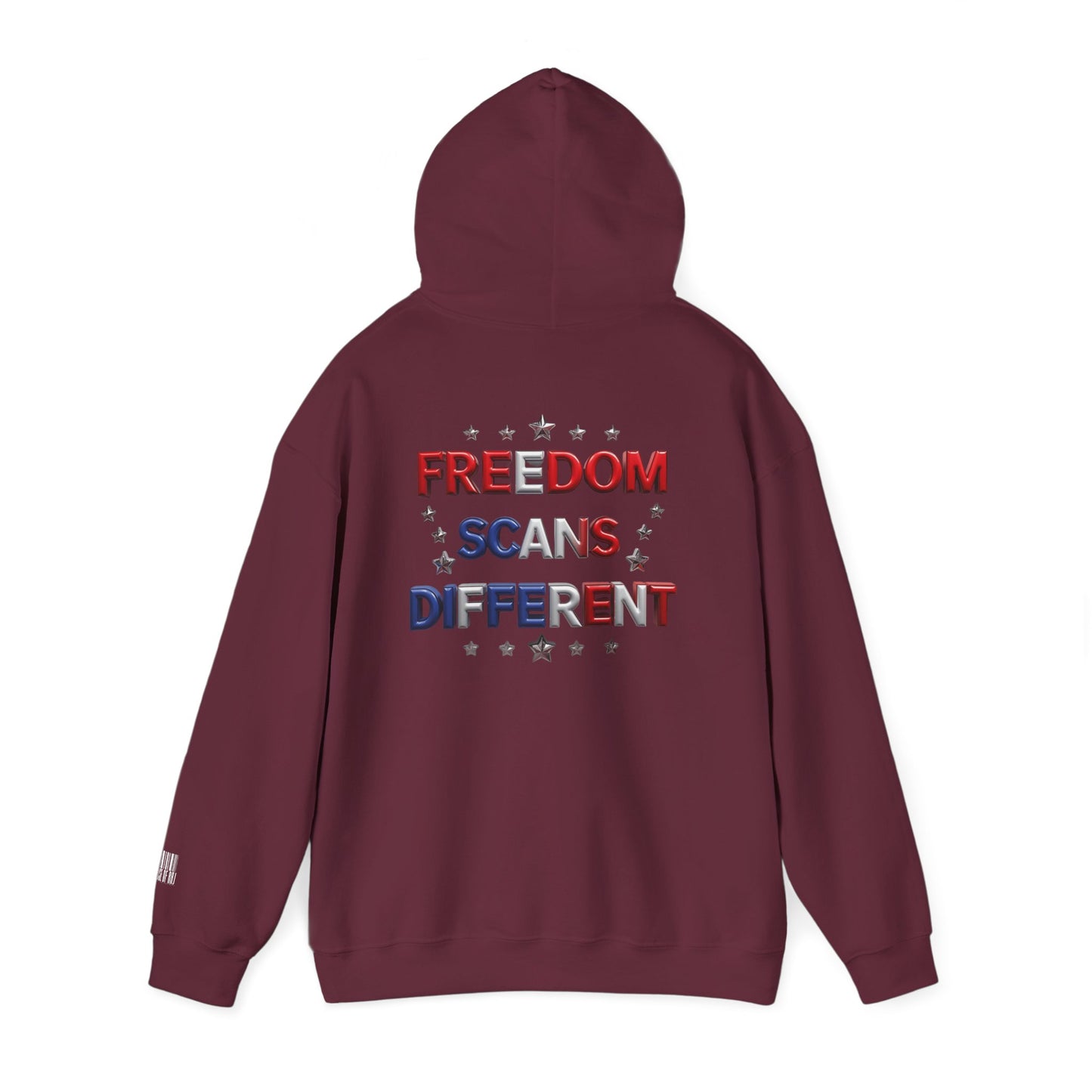Freedom Scans Different Hooded Sweatshirt, Unisex Pullover, Patriot Hoodie, Graphic Sweatshirt, Election Day Apparel, Gift for Veterans