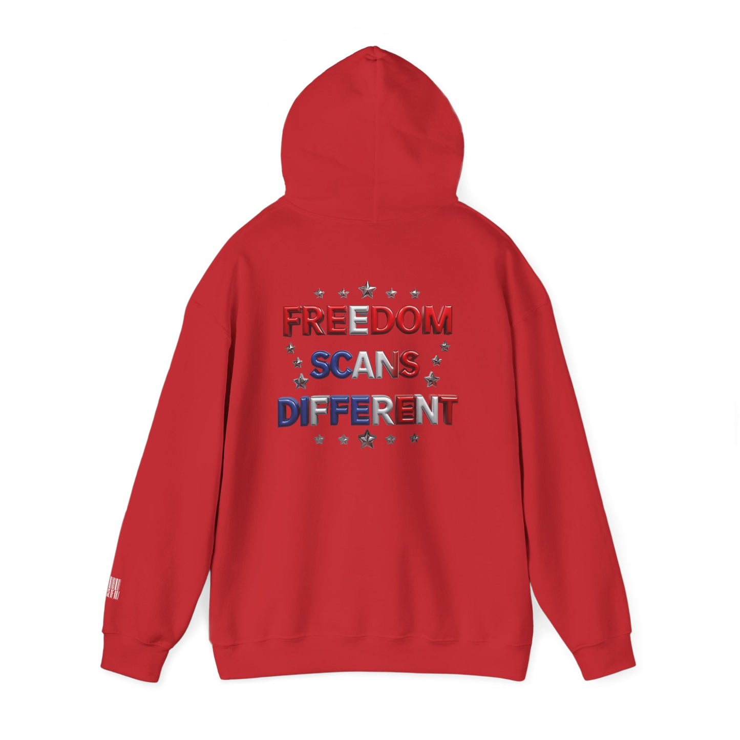 Freedom Scans Different Hooded Sweatshirt, Unisex Pullover, Patriot Hoodie, Graphic Sweatshirt, Election Day Apparel, Gift for Veterans