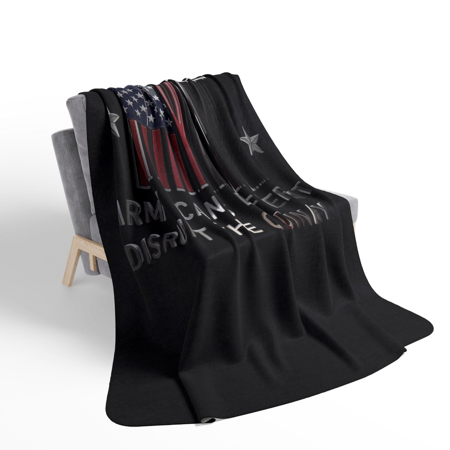 House of Raj “Disrupt the Ordinary” Army Scans Different Fleece Sherpa Blanket, Cozy Throw for Veterans, Military, Army Decor, Unique Gift for Holidays
