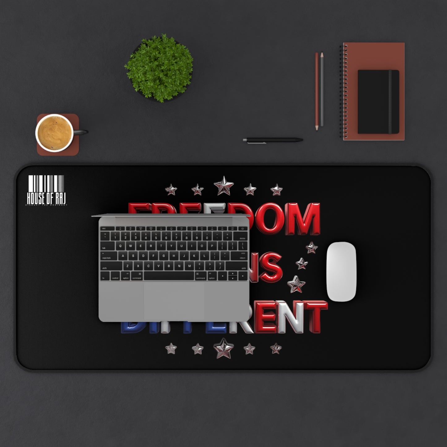 House of Raj Freedom Scans Different Desk Mat, Office Decor, Gamer Mat, Custom Mouse Pad, Gift for Dad