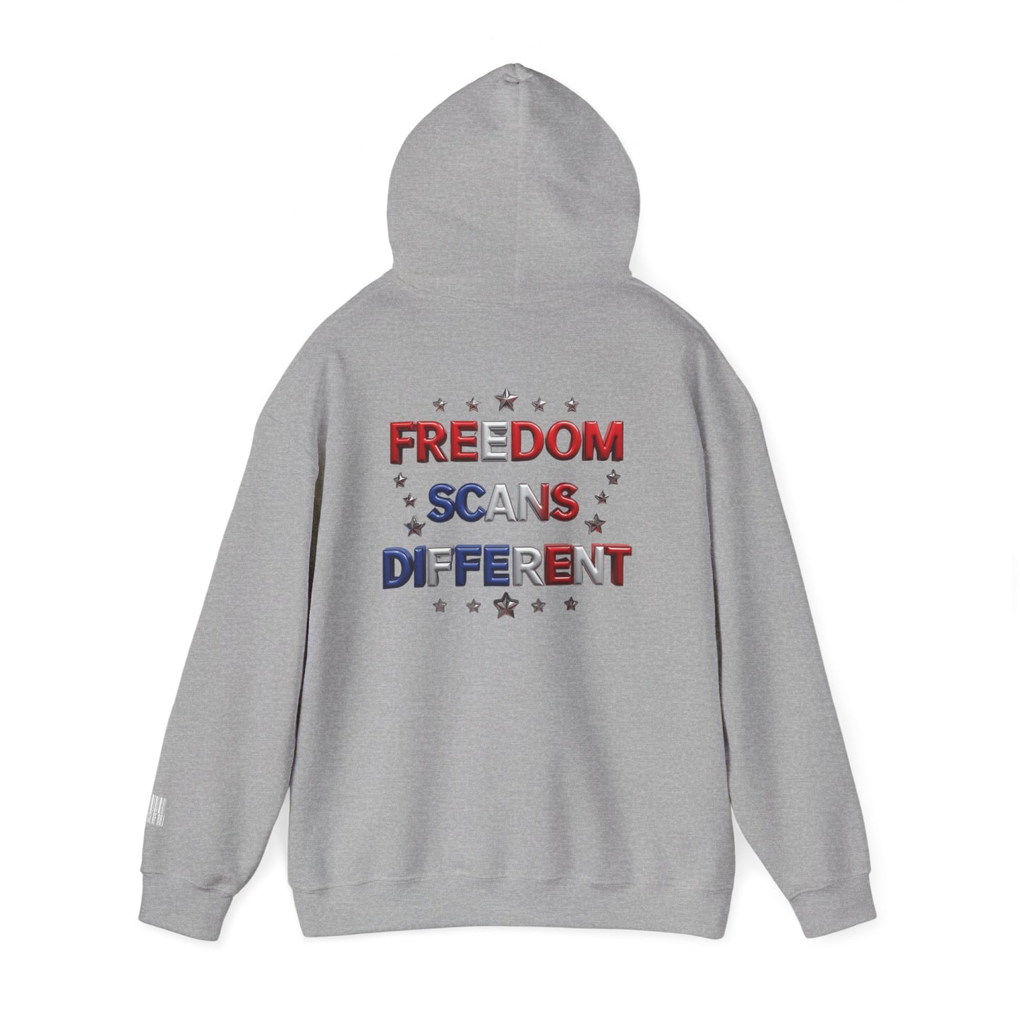 Freedom Scans Different Hooded Sweatshirt, Unisex Pullover, Patriot Hoodie, Graphic Sweatshirt, Election Day Apparel, Gift for Veterans