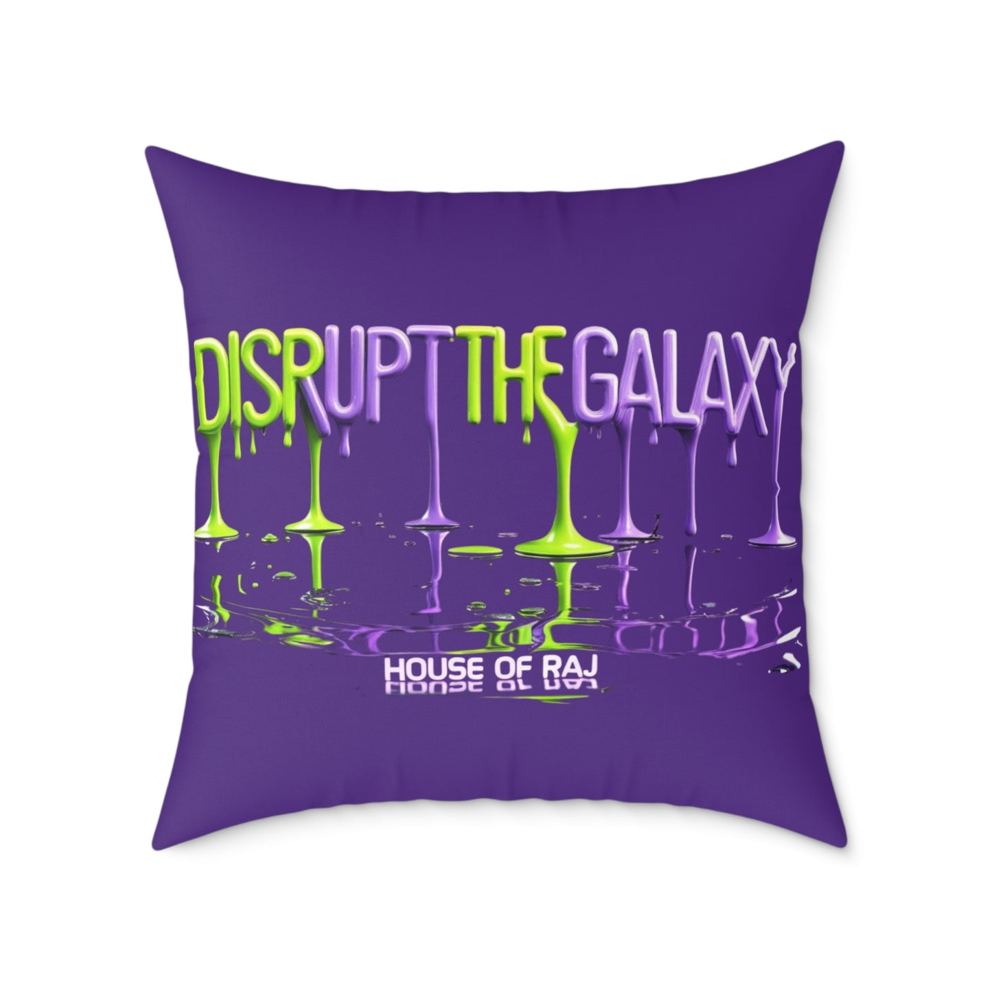 House of Raj “Disrupt the Galaxy: Cosmic Vibe” Pillow 🌠, Fun Living Room Cushion, Disrupt the Galaxy Home Accent, Unique Gift for Space Lovers