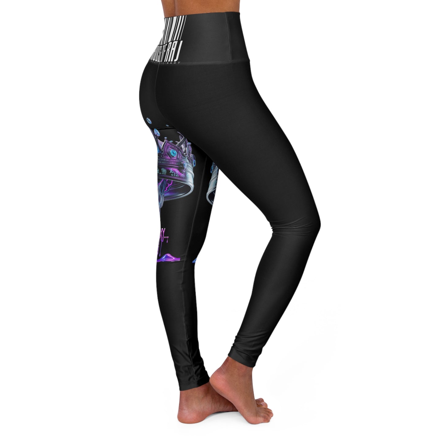 House of Raj “Disrupt the Galaxy” Alien Z High-Waisted Yoga Leggings 👽🌌 - Stylish & Comfortable for Fitness, Workout, Meditation, Athleisure, Gift for Yogis