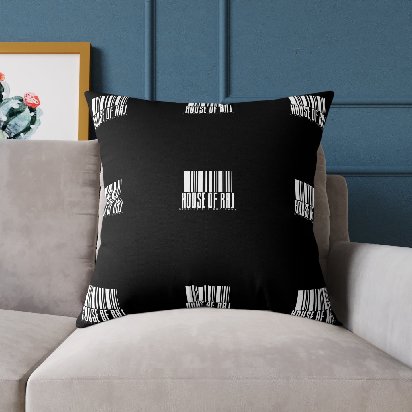 House of Raj “Barcode” Stylish Home Décor Pillow 🖤, Modern Accent Cushion, Gift for Housewarming, Minimalist Throw Pillow, Cozy Living Room Accent