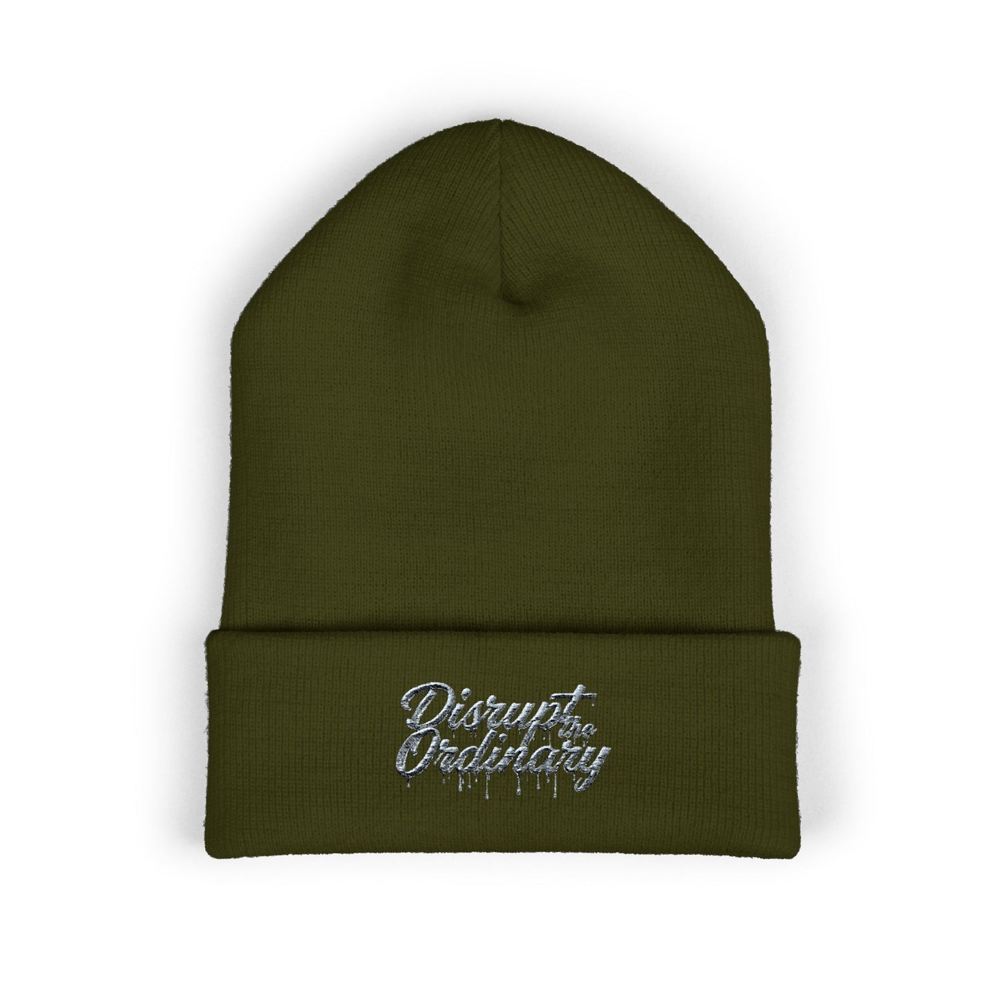 House of Raj “Disrupt the Ordinary” Embroidered Cuffed Beanie, Perfect for Outdoor Activities, Gift for Friends, Fashion Accessory
