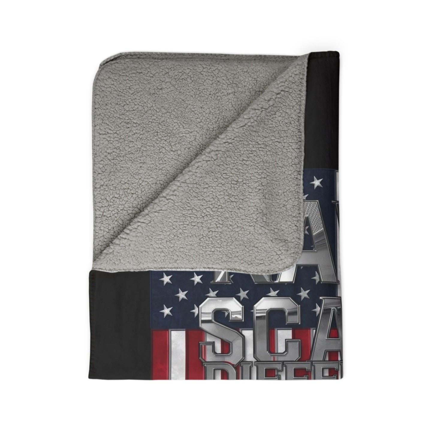 House of Raj “Disrupt the Ordinary” Navy Scans Different Fleece Sherpa Blanket | Navy Theme, Cozy Home Decor, Military Appreciation, Gift for Veterans, Warm Throw Blanket