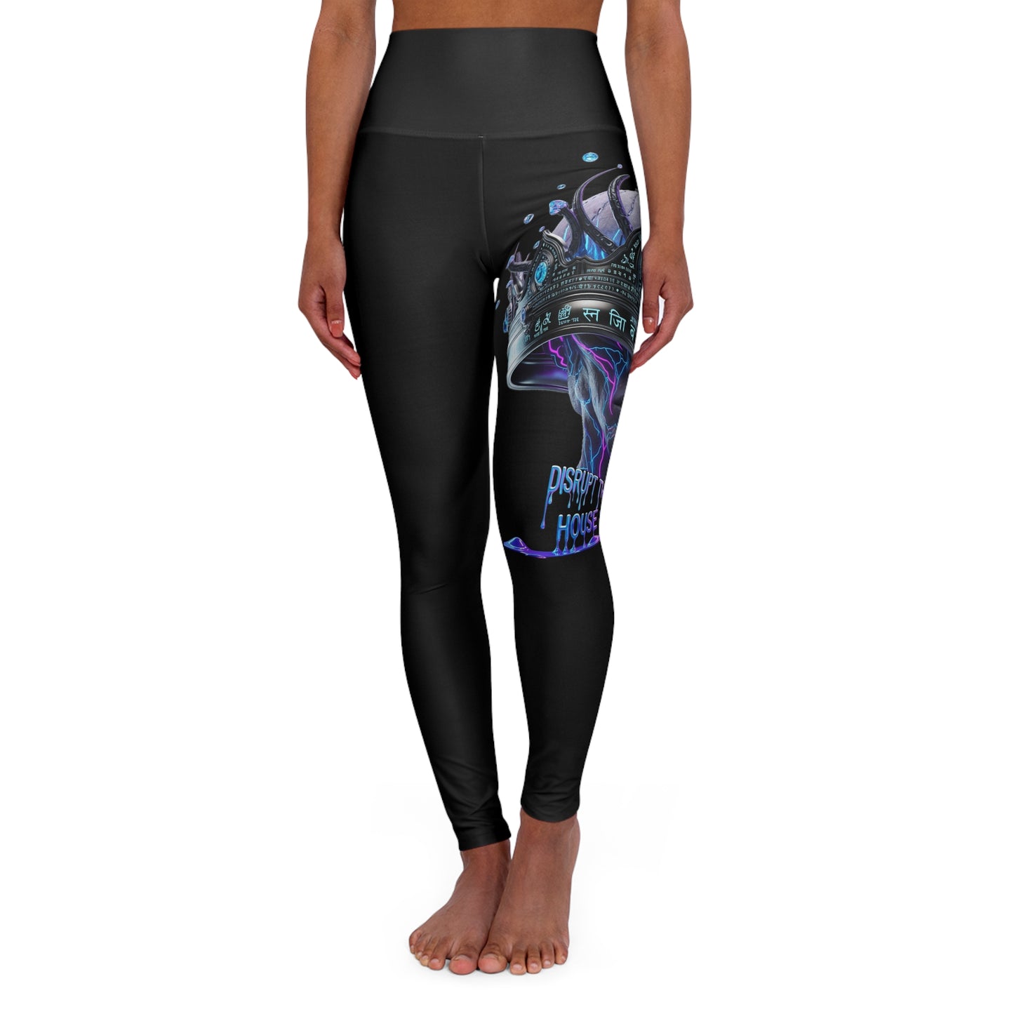 House of Raj “Disrupt the Galaxy” Alien Z High-Waisted Yoga Leggings 👽🌌 - Stylish & Comfortable for Fitness, Workout, Meditation, Athleisure, Gift for Yogis