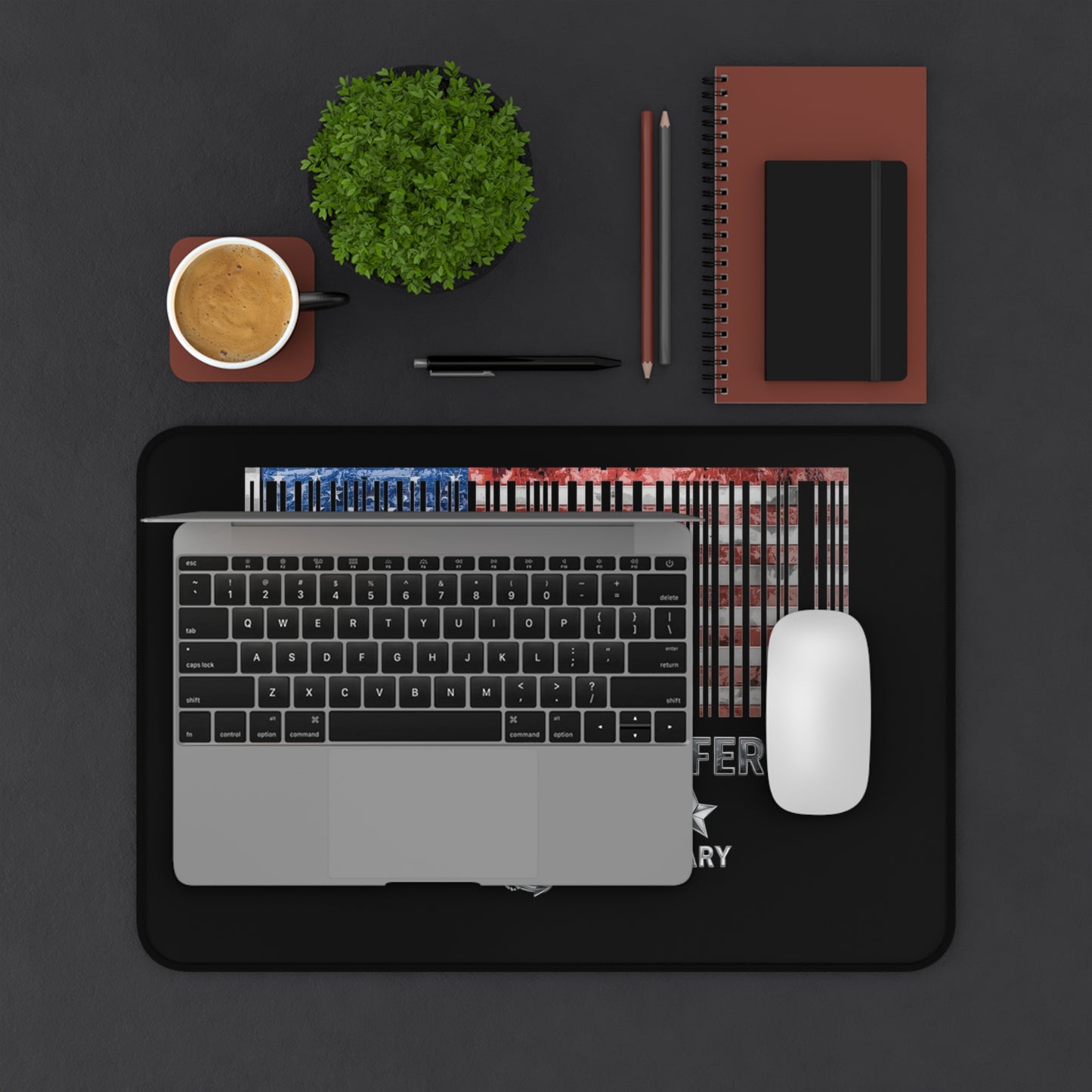 House of Raj Marines Scans Different Desk Mat - Marine Themed, USA Flag, Perfect for Veterans, Gift for Marines, Home Office Decor, Unique Military Decor