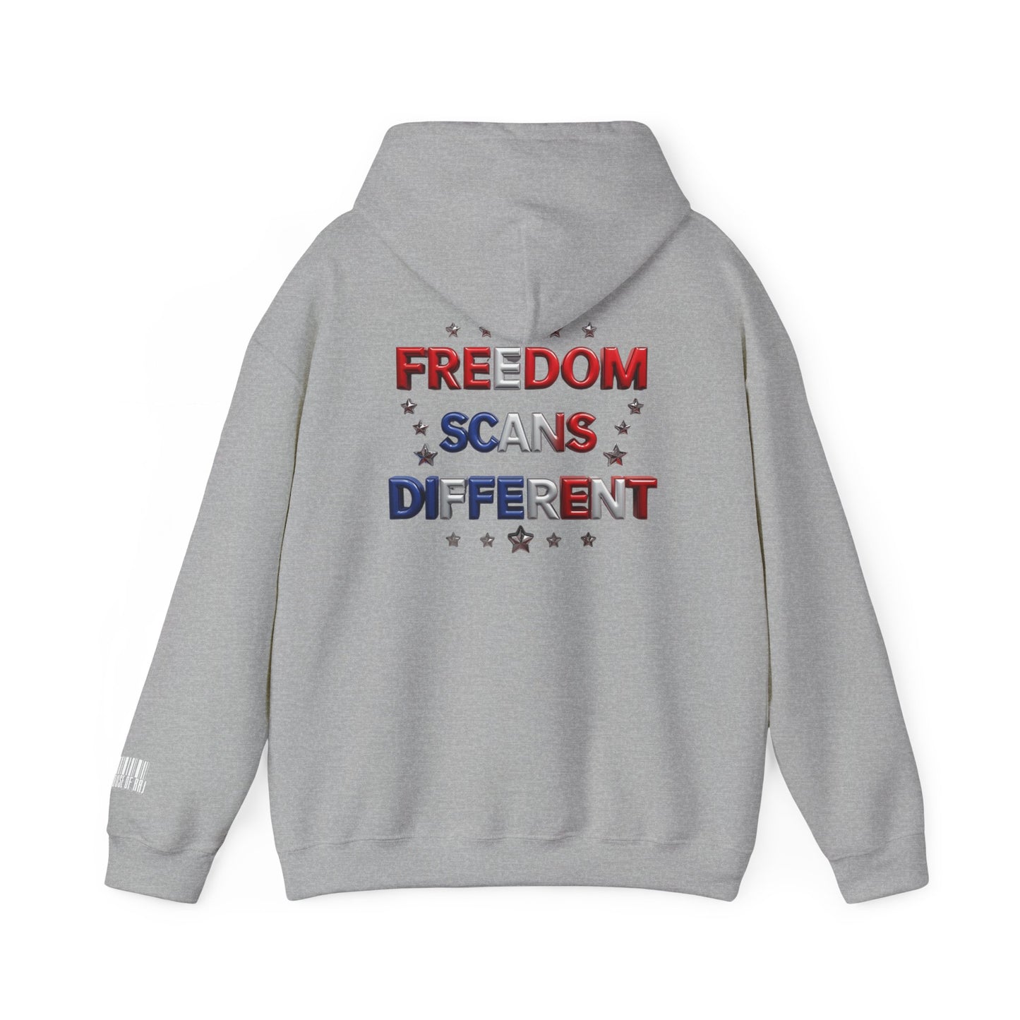 Freedom Scans Different Hooded Sweatshirt, Unisex Pullover, Patriot Hoodie, Graphic Sweatshirt, Election Day Apparel, Gift for Veterans