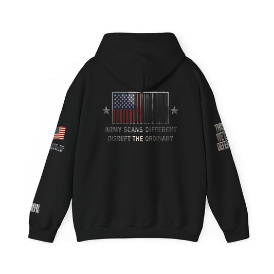 Army Scans Different Hoodie, Unisex Heavy Blend, Army Inspired Sweatshirt, Gift for Veterans, Everyday Comfort Wear