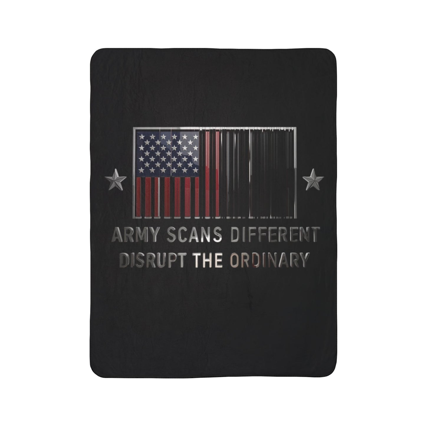 House of Raj “Disrupt the Ordinary” Army Scans Different Fleece Sherpa Blanket, Cozy Throw for Veterans, Military, Army Decor, Unique Gift for Holidays