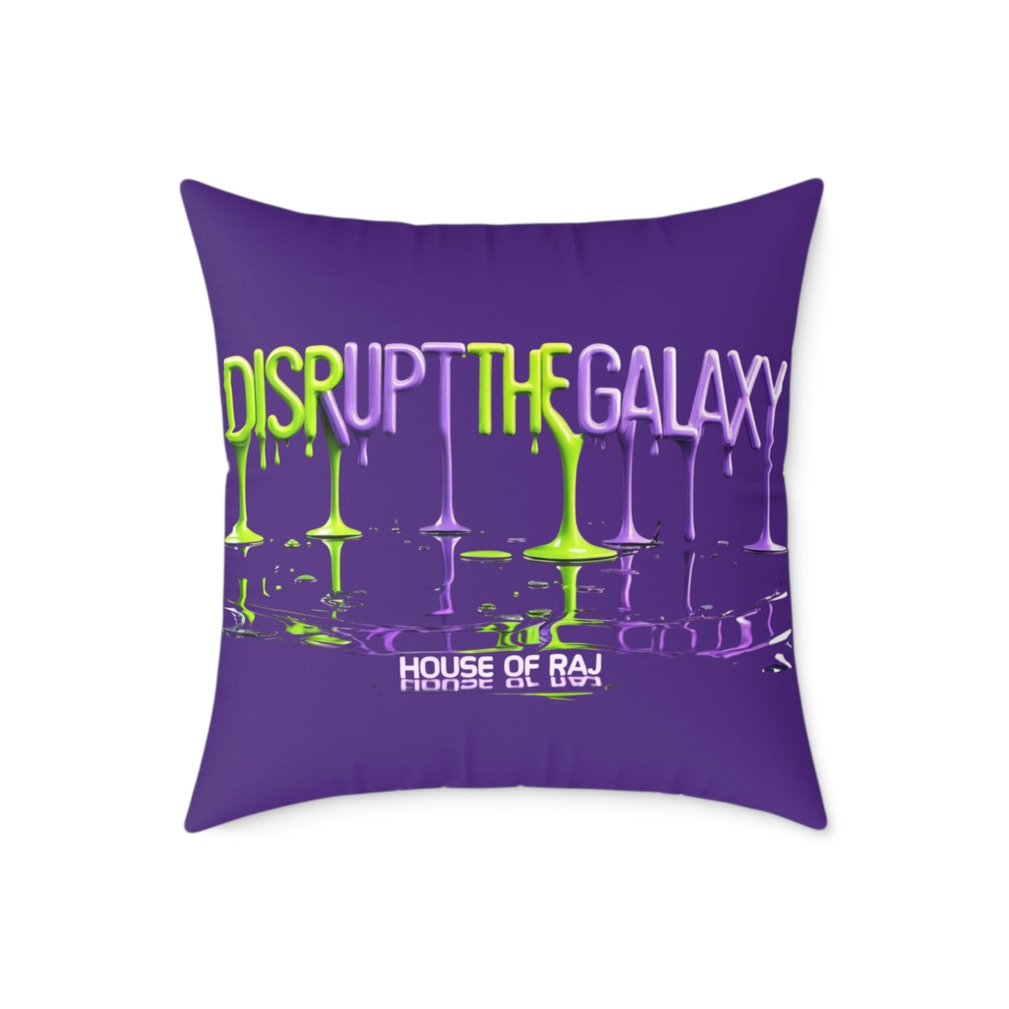 House of Raj “Disrupt the Galaxy: Cosmic Vibe” Pillow 🌠, Fun Living Room Cushion, Disrupt the Galaxy Home Accent, Unique Gift for Space Lovers