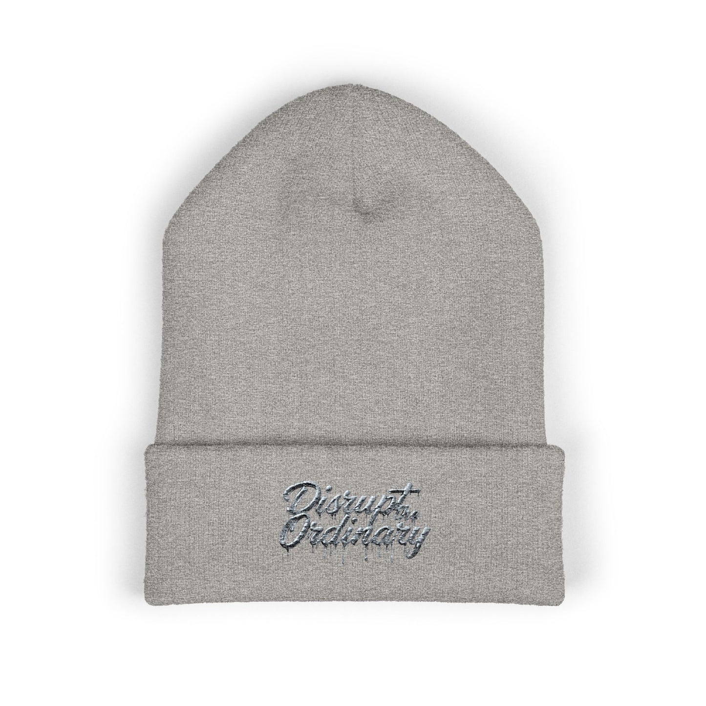 House of Raj “Disrupt the Ordinary” Embroidered Cuffed Beanie, Perfect for Outdoor Activities, Gift for Friends, Fashion Accessory