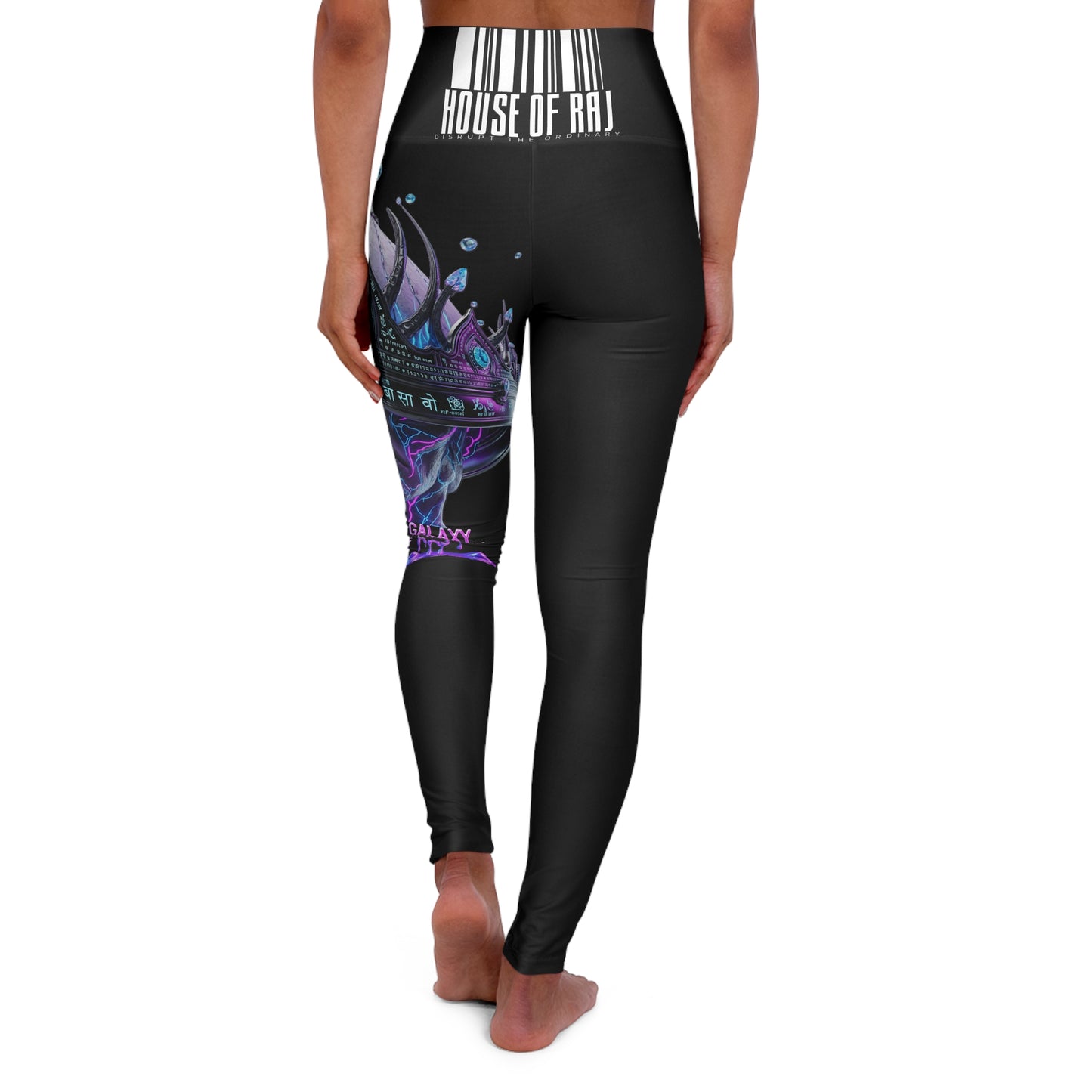 House of Raj “Disrupt the Galaxy” Alien Z High-Waisted Yoga Leggings 👽🌌 - Stylish & Comfortable for Fitness, Workout, Meditation, Athleisure, Gift for Yogis