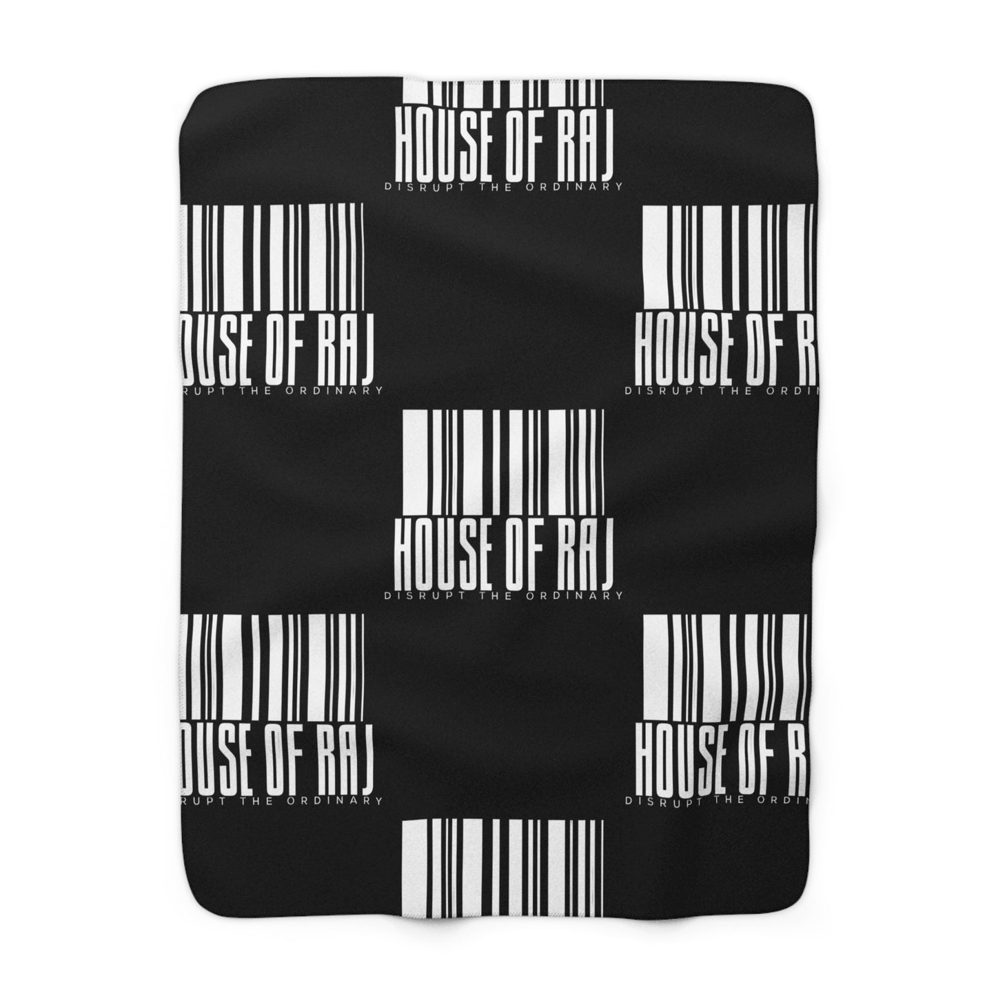 House of Raj “Barcode” Cozy Sherpa Fleece Blanket 🖤 - Perfect for Home Decor, Gift for Her, Warm Throw for Winter Nights, Black and White Design, Modern Style