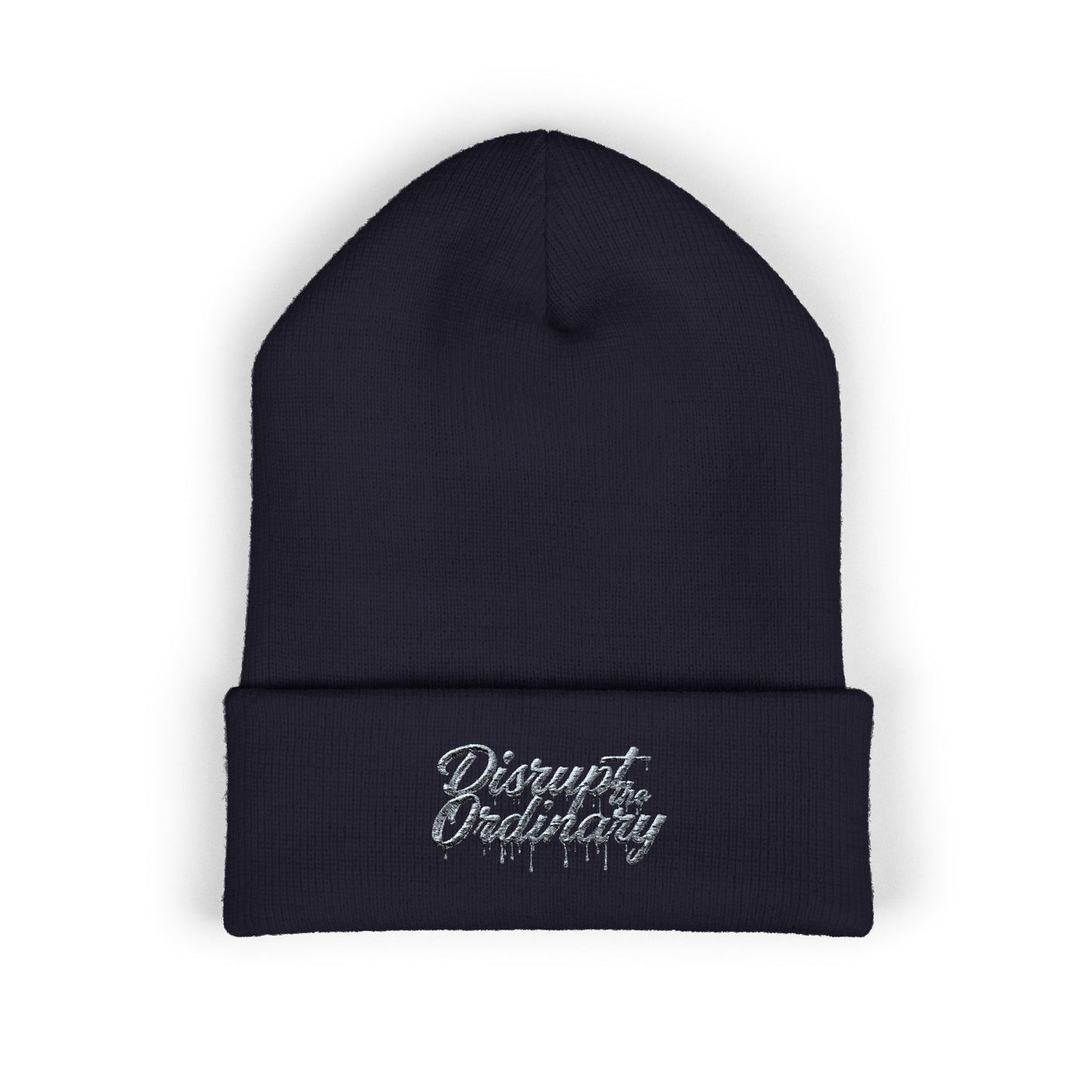 House of Raj “Disrupt the Ordinary” Embroidered Cuffed Beanie, Perfect for Outdoor Activities, Gift for Friends, Fashion Accessory