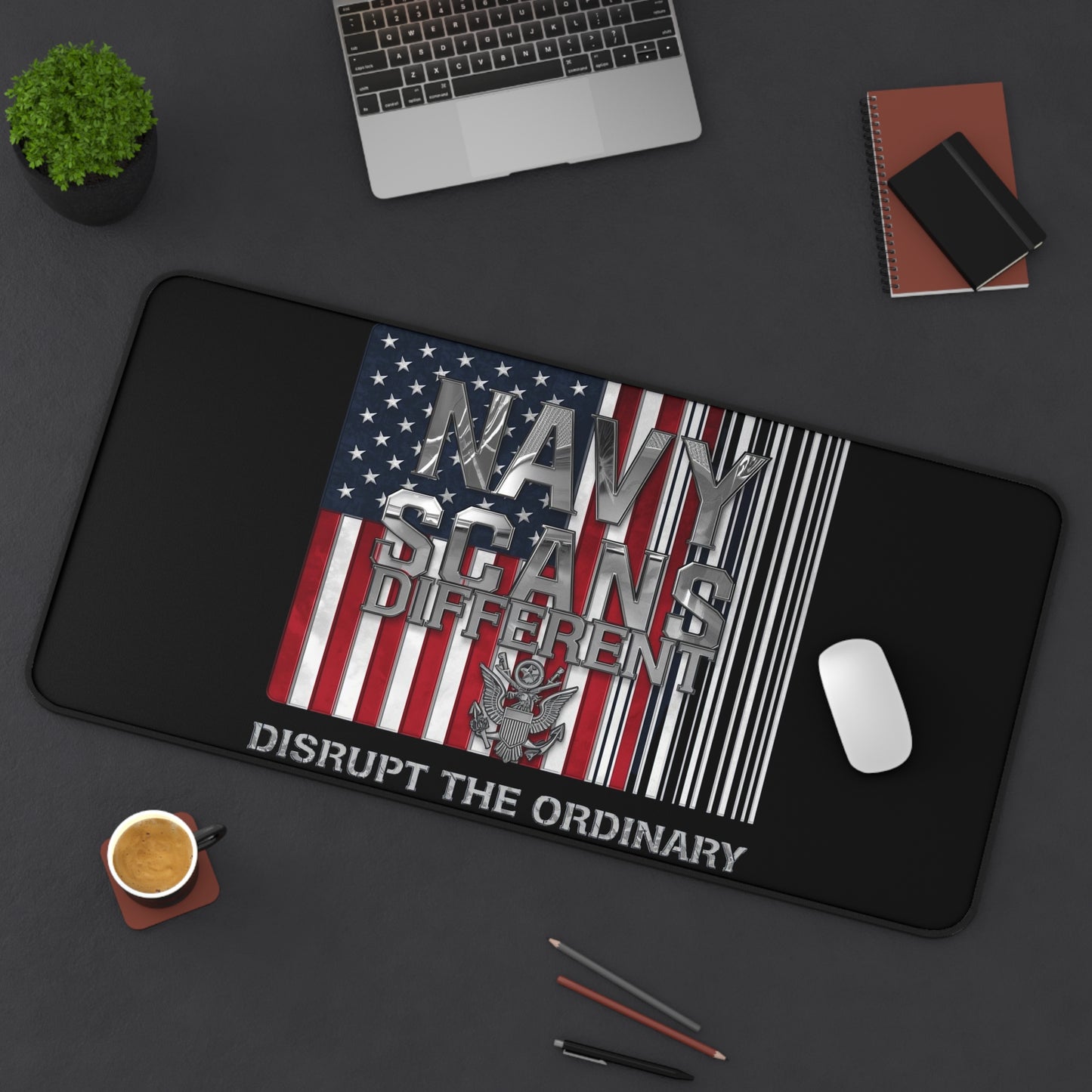 Navy Scans Different Desk Mat - Unique Office Decor, Military Gift, Gaming, Work From Home, Custom Mouse Pad