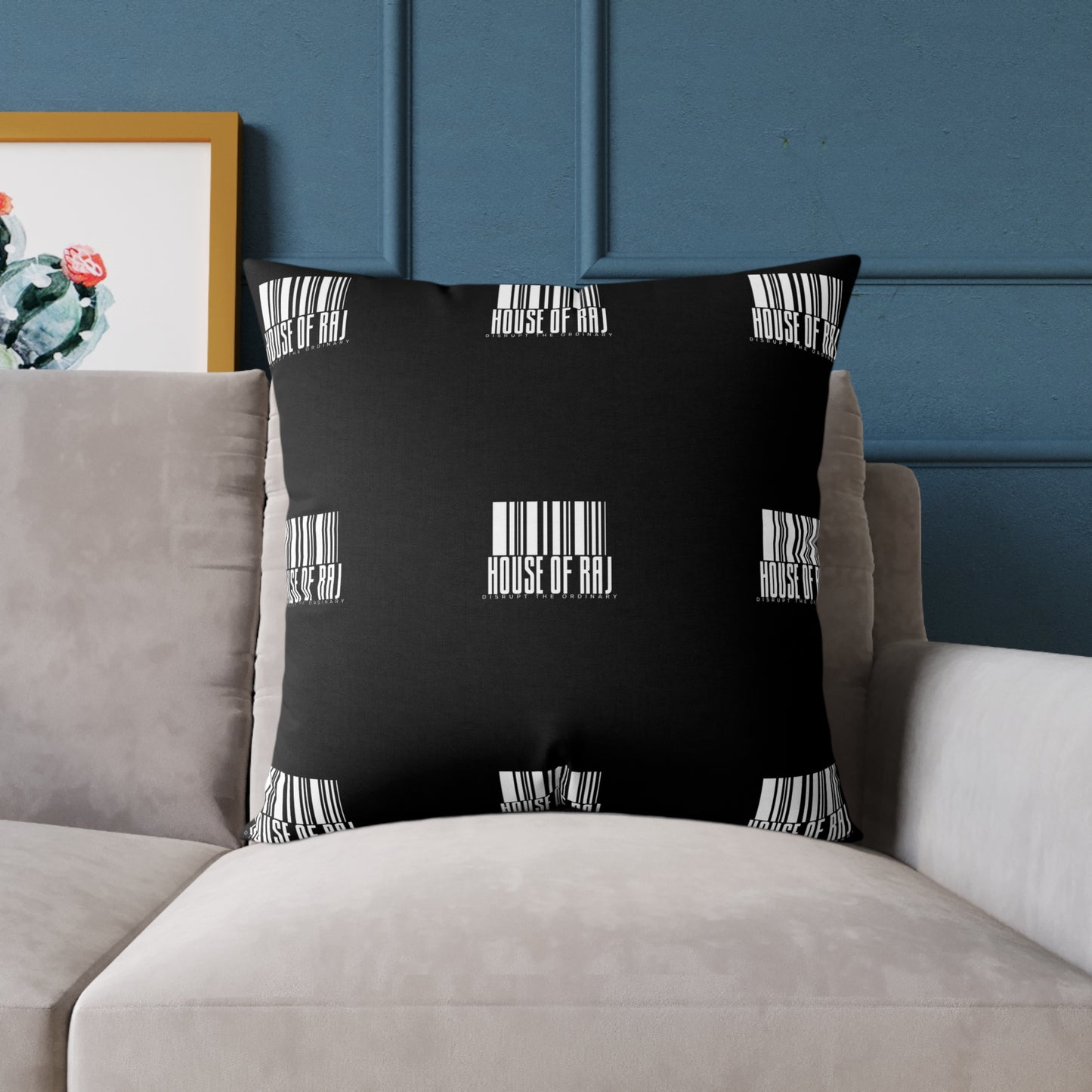 House of Raj “Barcode” Stylish Home Décor Pillow 🖤, Modern Accent Cushion, Gift for Housewarming, Minimalist Throw Pillow, Cozy Living Room Accent