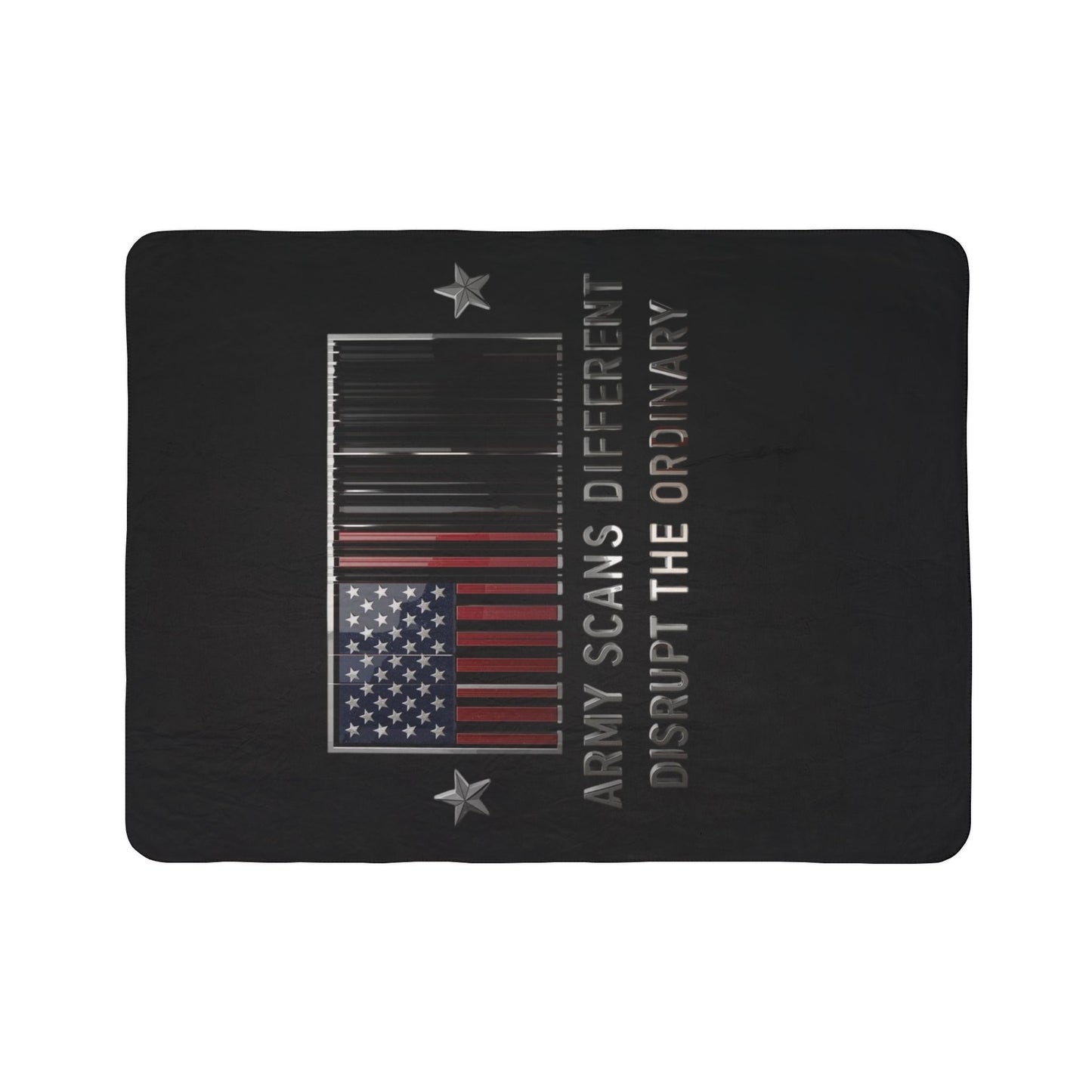 House of Raj “Disrupt the Ordinary” Army Scans Different Fleece Sherpa Blanket, Cozy Throw for Veterans, Military, Army Decor, Unique Gift for Holidays