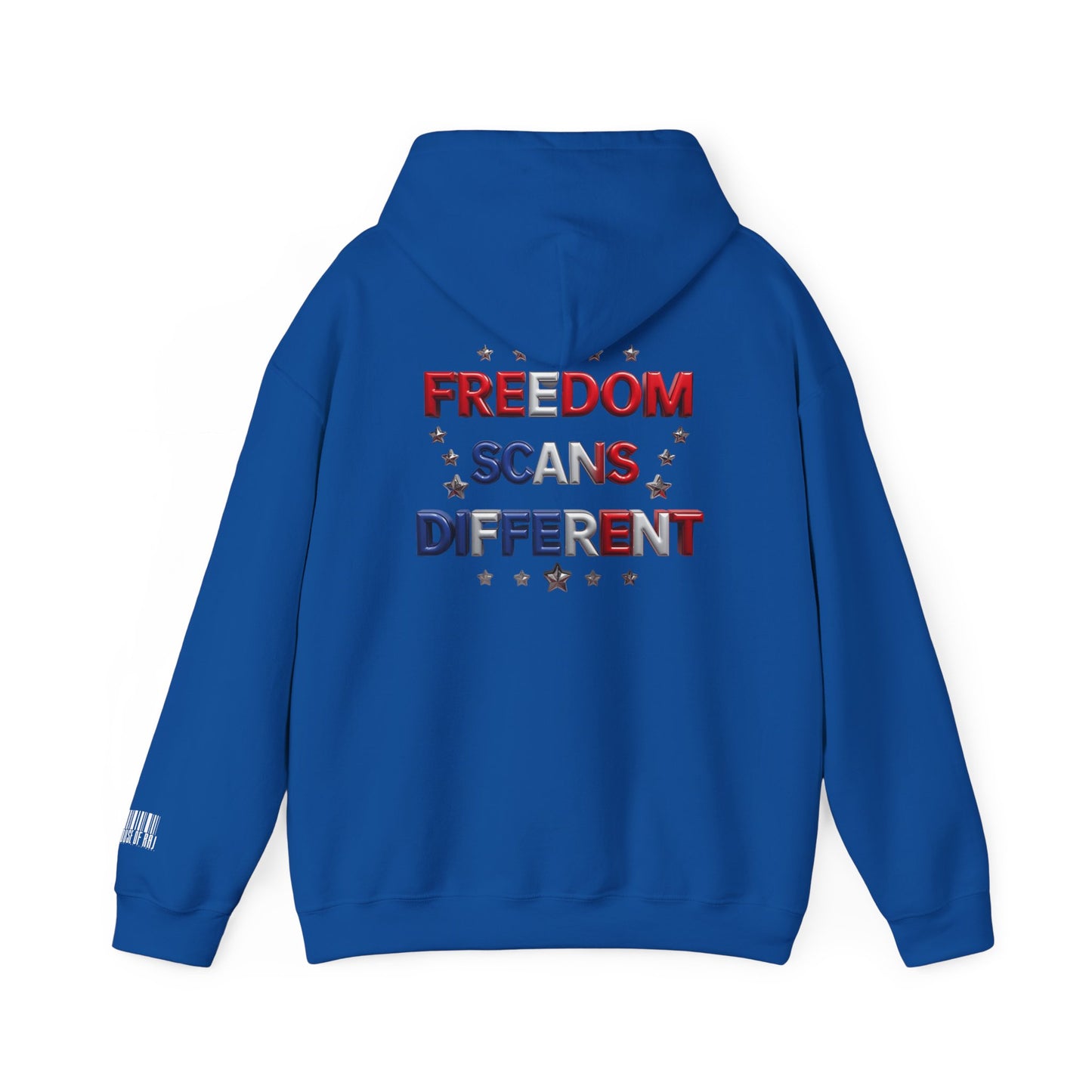 Freedom Scans Different Hooded Sweatshirt, Unisex Pullover, Patriot Hoodie, Graphic Sweatshirt, Election Day Apparel, Gift for Veterans