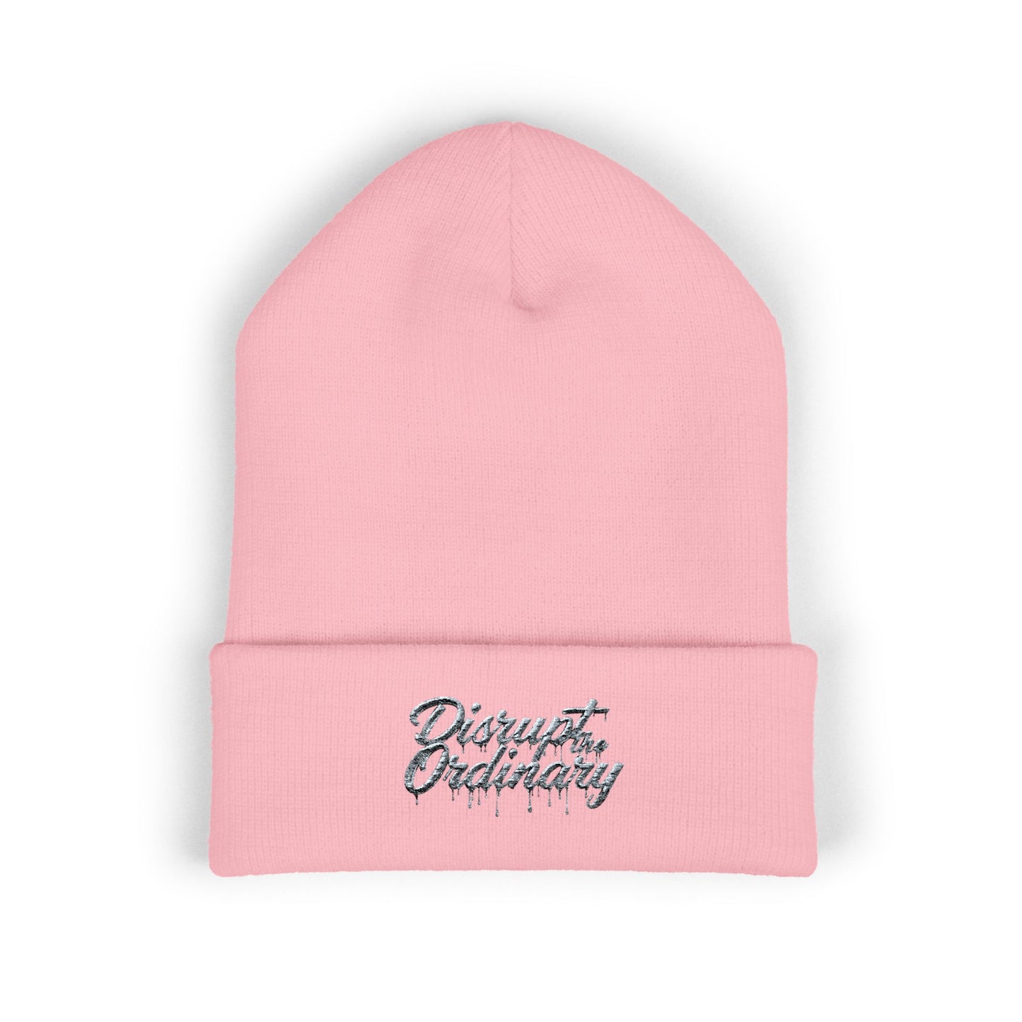 House of Raj “Disrupt the Ordinary” Embroidered Cuffed Beanie, Perfect for Outdoor Activities, Gift for Friends, Fashion Accessory