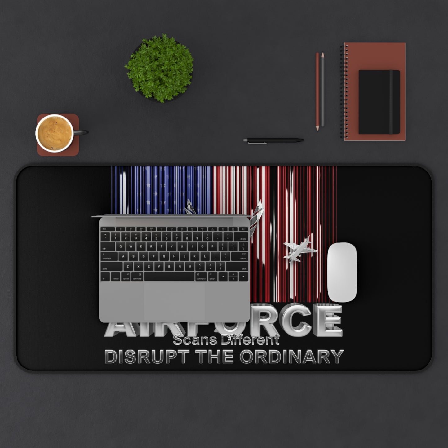 House of Raj Airforce Scans Different Desk Mat - Airforce Design, Military Decor, Gaming Accessory, Office Mat, Unique Gift, Home Office Essentials