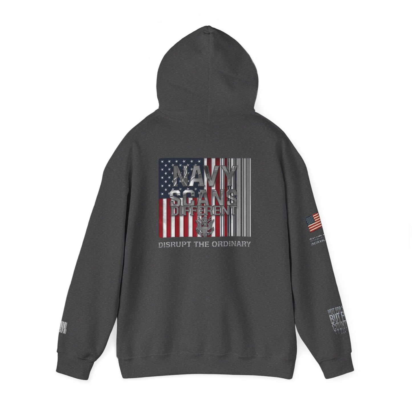 Navy Scans Different Hoodie Unisex, American Flag Style, Perfect for Independence Day, Casual Wear, Gift for Men and Women