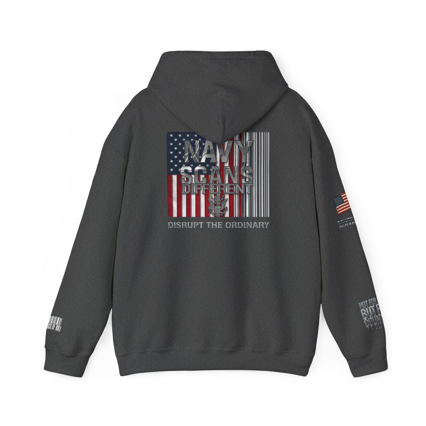 Navy Scans Different Hoodie Unisex, American Flag Style, Perfect for Independence Day, Casual Wear, Gift for Men and Women