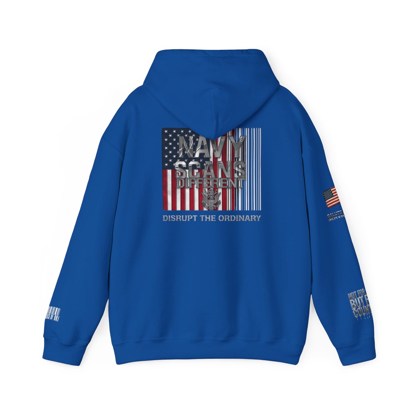 Navy Scans Different Hoodie Unisex, American Flag Style, Perfect for Independence Day, Casual Wear, Gift for Men and Women