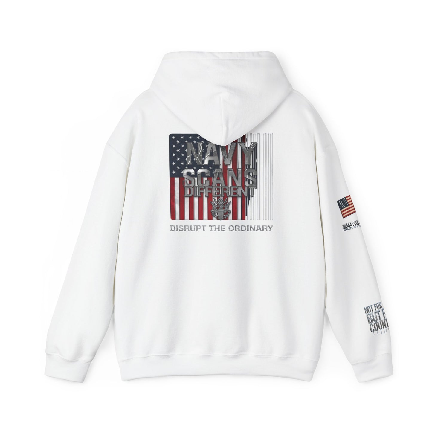 Navy Scans Different Hoodie Unisex, American Flag Style, Perfect for Independence Day, Casual Wear, Gift for Men and Women
