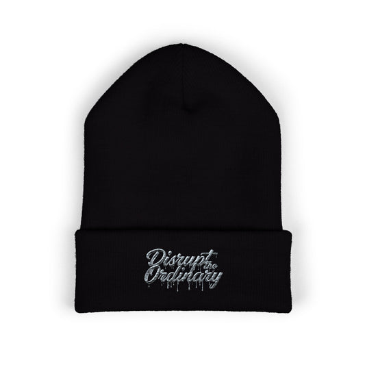 House of Raj “Disrupt the Ordinary” Embroidered Cuffed Beanie, Perfect for Outdoor Activities, Gift for Friends, Fashion Accessory