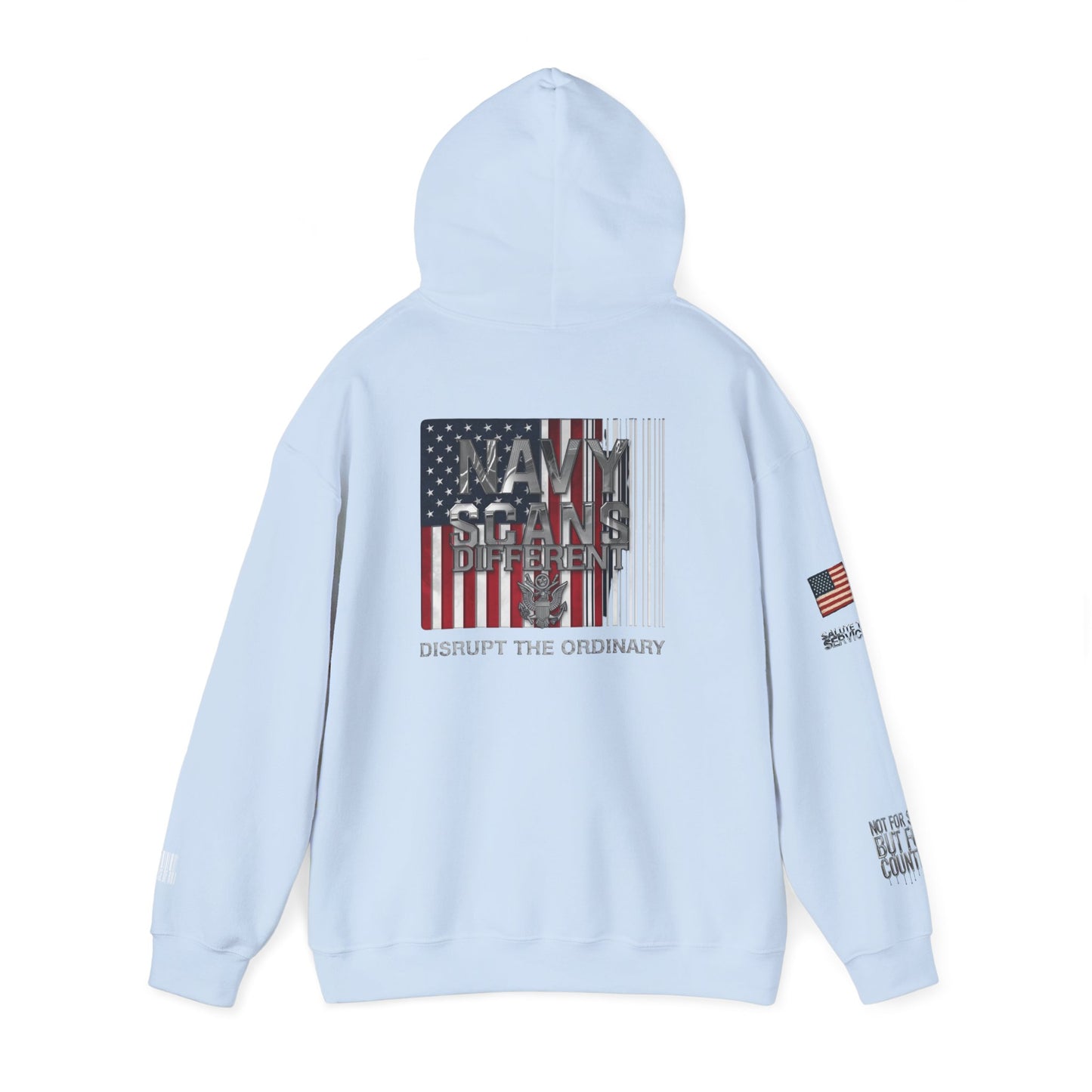Navy Scans Different Hoodie Unisex, American Flag Style, Perfect for Independence Day, Casual Wear, Gift for Men and Women
