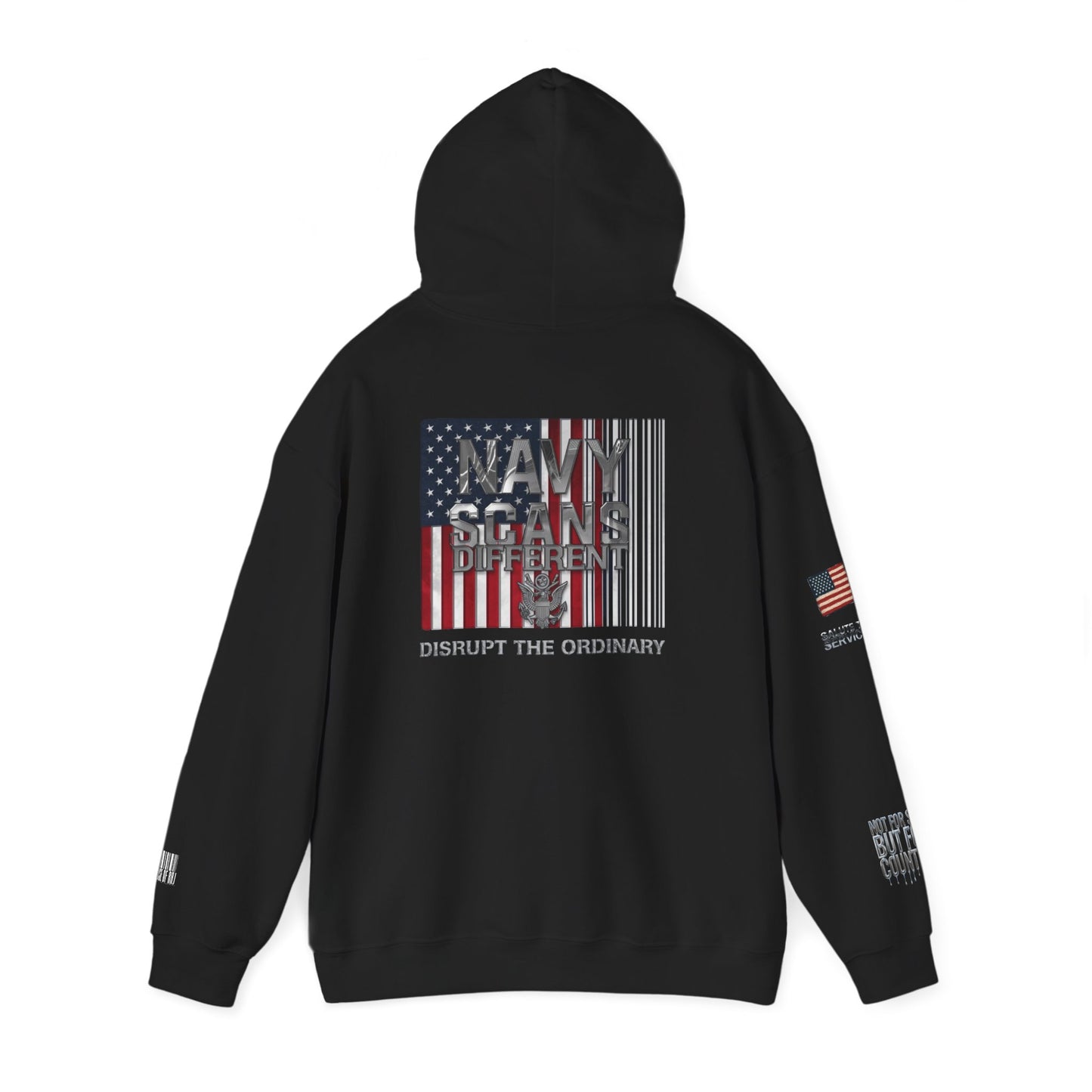 Navy Scans Different Hoodie Unisex, American Flag Style, Perfect for Independence Day, Casual Wear, Gift for Men and Women