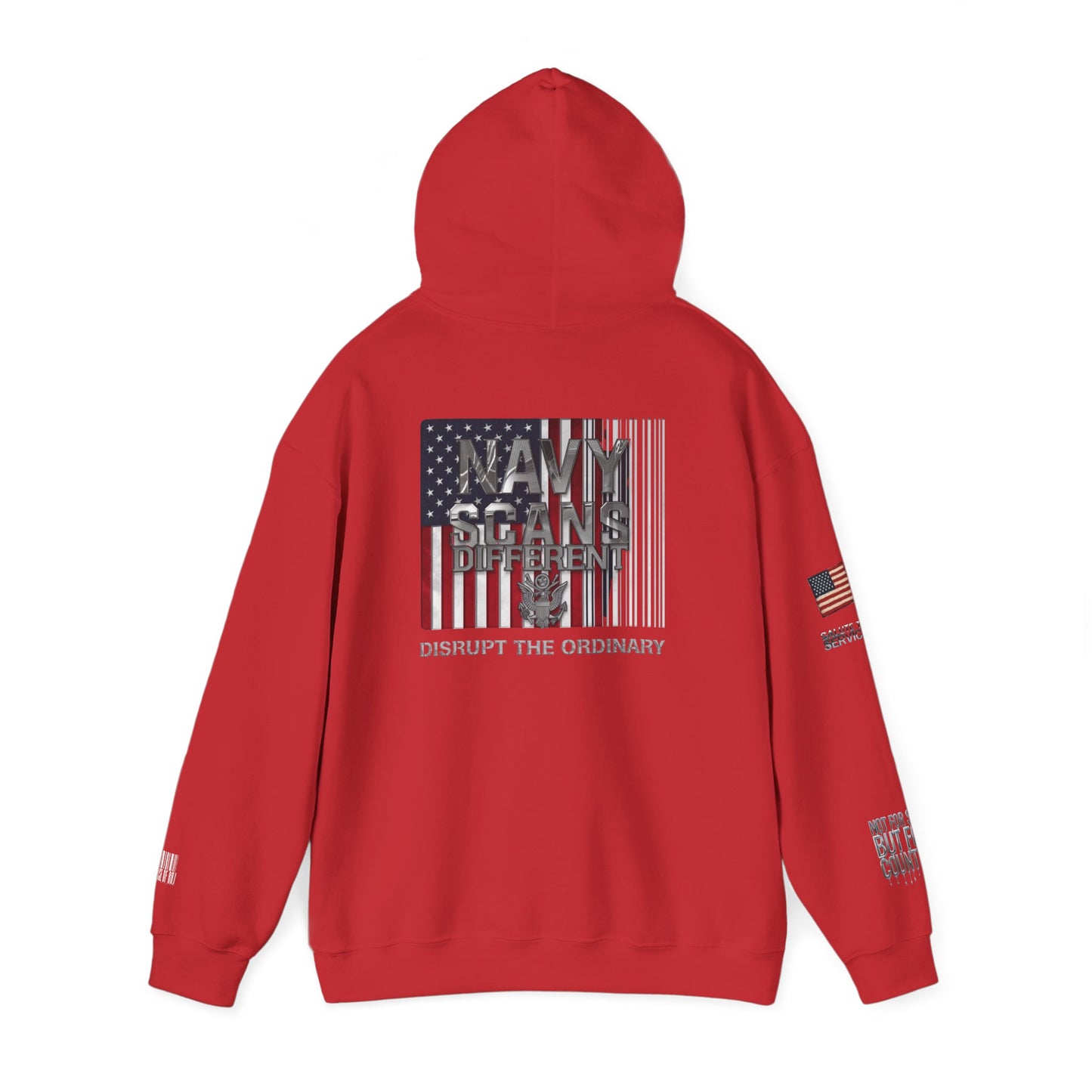 Navy Scans Different Hoodie Unisex, American Flag Style, Perfect for Independence Day, Casual Wear, Gift for Men and Women