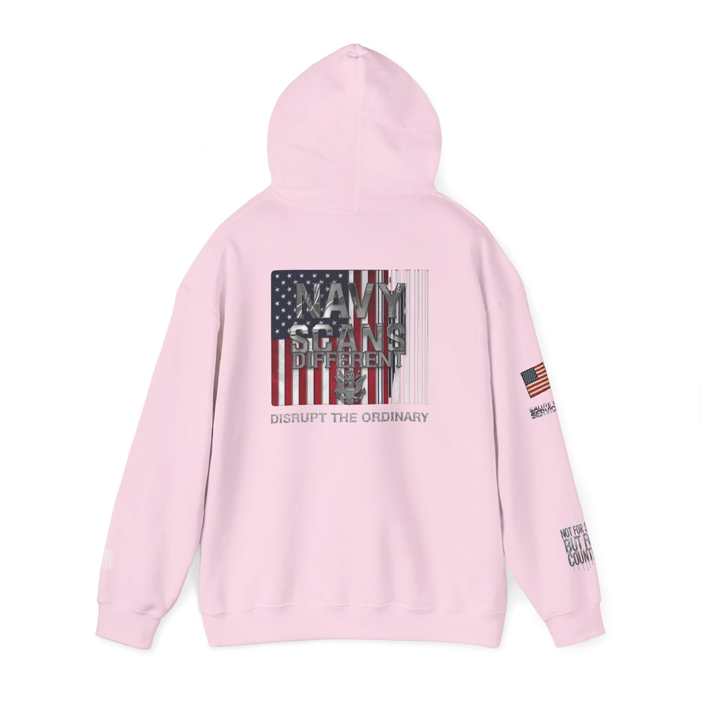 Navy Scans Different Hoodie Unisex, American Flag Style, Perfect for Independence Day, Casual Wear, Gift for Men and Women