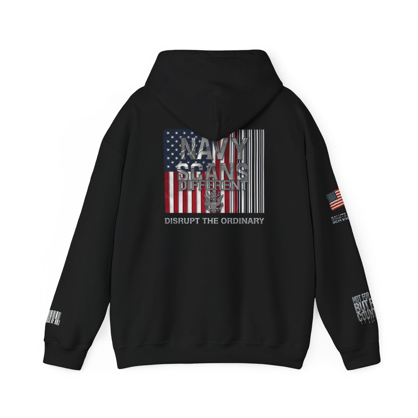 Navy Scans Different Hoodie Unisex, American Flag Style, Perfect for Independence Day, Casual Wear, Gift for Men and Women