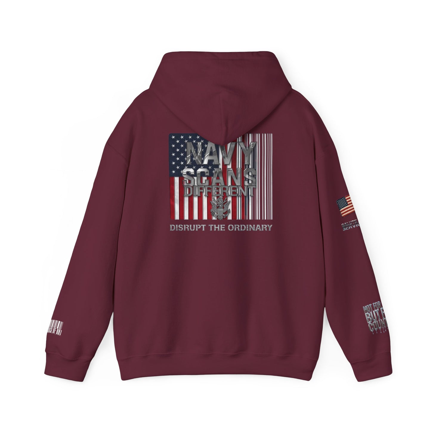 Navy Scans Different Hoodie Unisex, American Flag Style, Perfect for Independence Day, Casual Wear, Gift for Men and Women