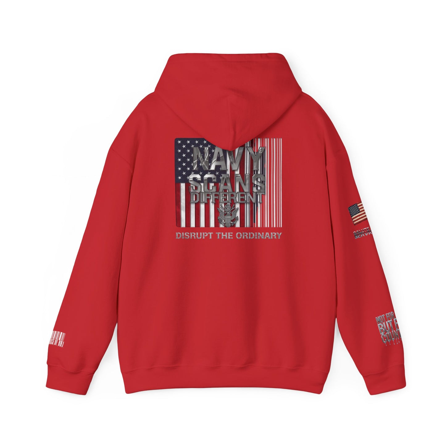 Navy Scans Different Hoodie Unisex, American Flag Style, Perfect for Independence Day, Casual Wear, Gift for Men and Women