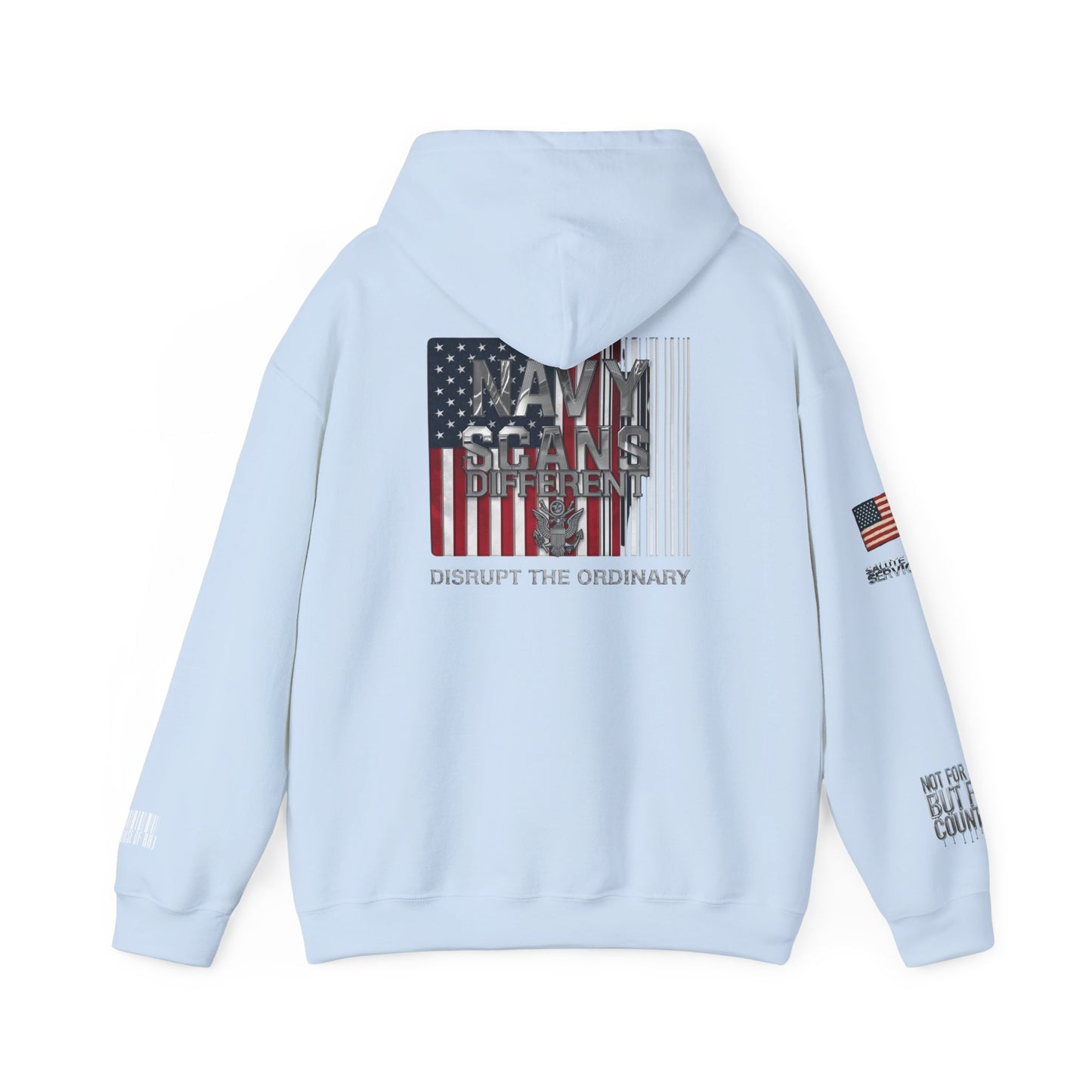 Navy Scans Different Hoodie Unisex, American Flag Style, Perfect for Independence Day, Casual Wear, Gift for Men and Women