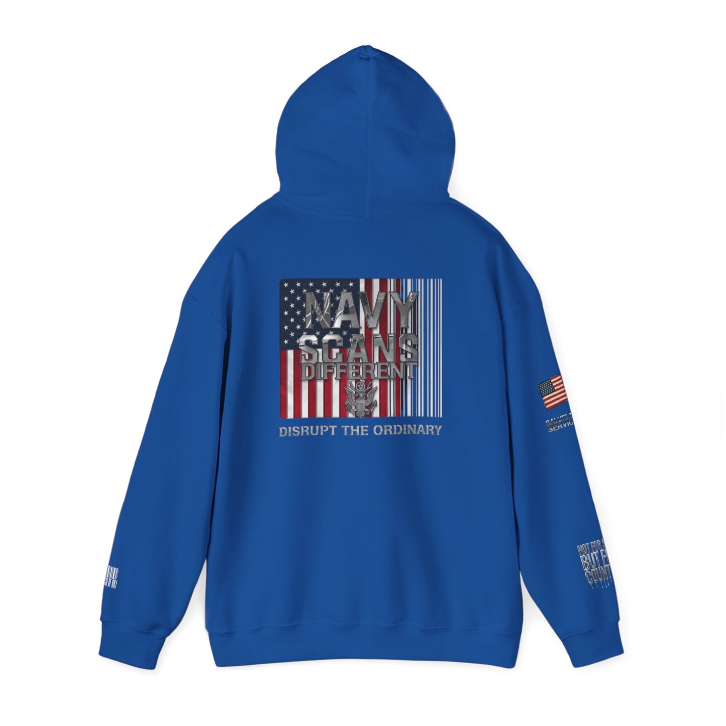 Navy Scans Different Hoodie Unisex, American Flag Style, Perfect for Independence Day, Casual Wear, Gift for Men and Women