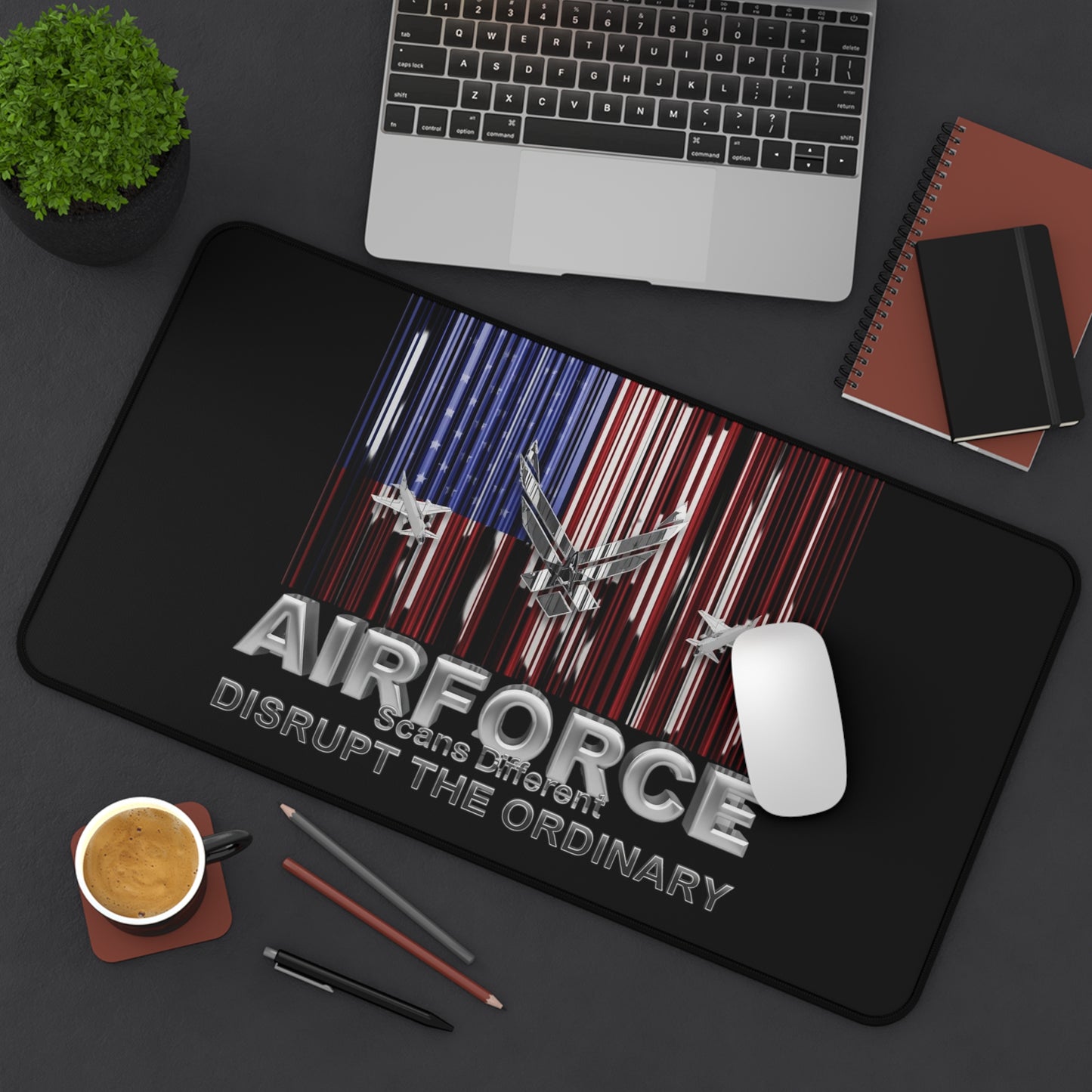 House of Raj Airforce Scans Different Desk Mat - Airforce Design, Military Decor, Gaming Accessory, Office Mat, Unique Gift, Home Office Essentials
