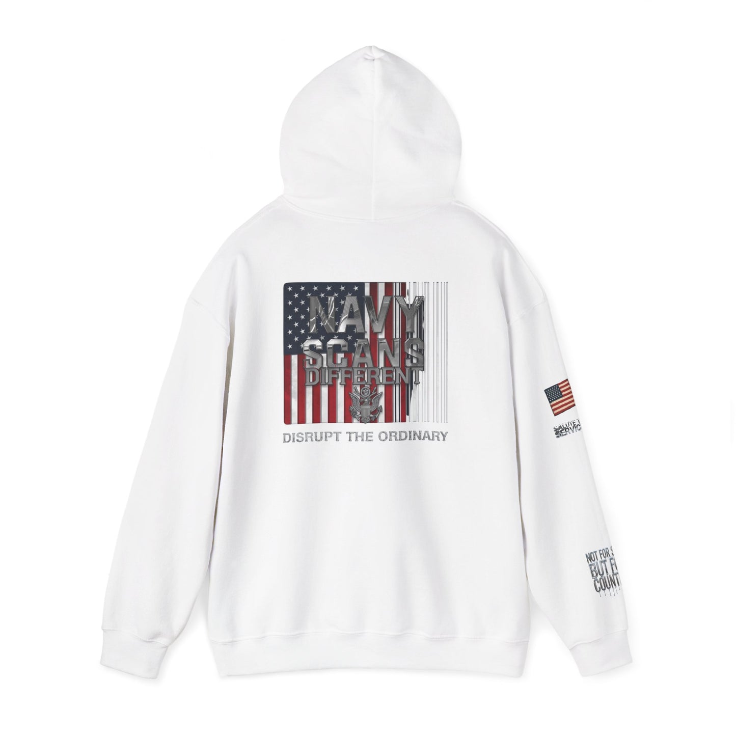 Navy Scans Different Hoodie Unisex, American Flag Style, Perfect for Independence Day, Casual Wear, Gift for Men and Women