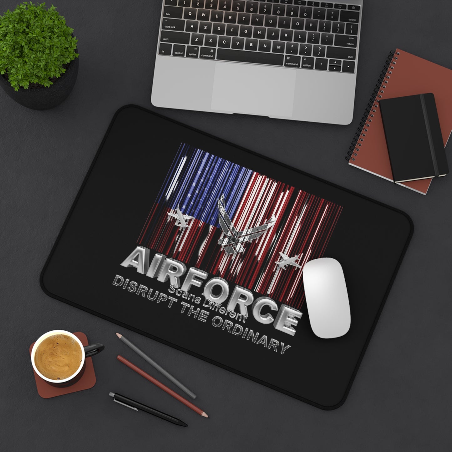 House of Raj Airforce Scans Different Desk Mat - Airforce Design, Military Decor, Gaming Accessory, Office Mat, Unique Gift, Home Office Essentials