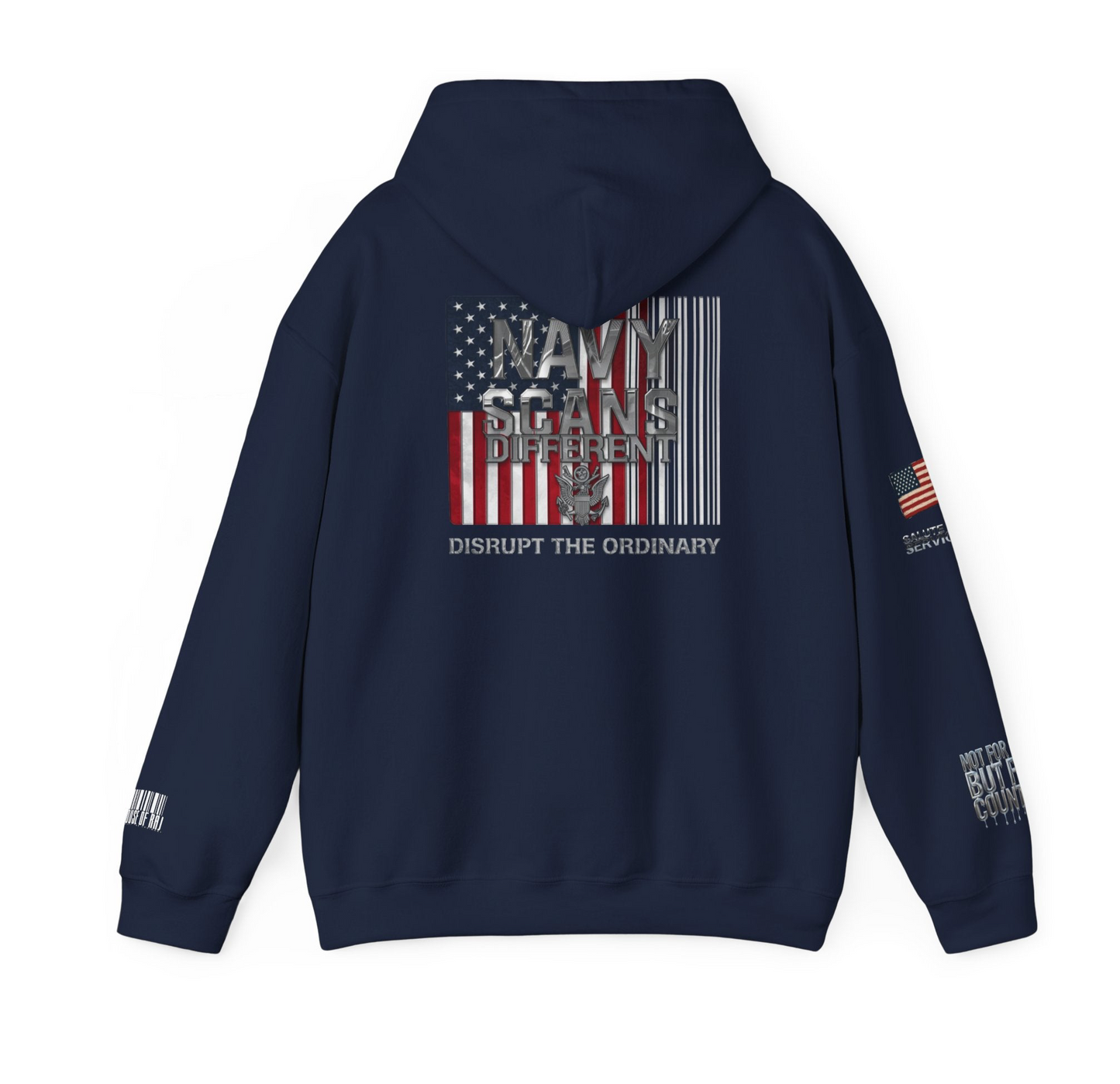 Navy Scans Different Hoodie Unisex, American Flag Style, Perfect for Independence Day, Casual Wear, Gift for Men and Women